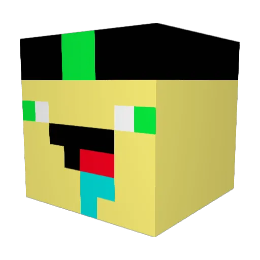 KujonJR Minecraft avatar head, 3D render