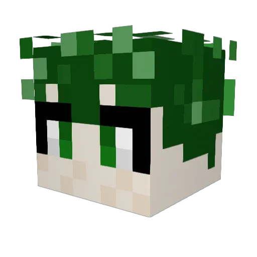 KukanKitsune Minecraft avatar head, 3D render