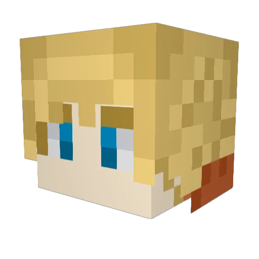 Kukax05 Minecraft avatar head, 3D render