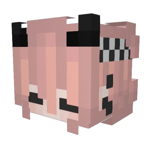 KukiGameplays Minecraft avatar head, 3D render