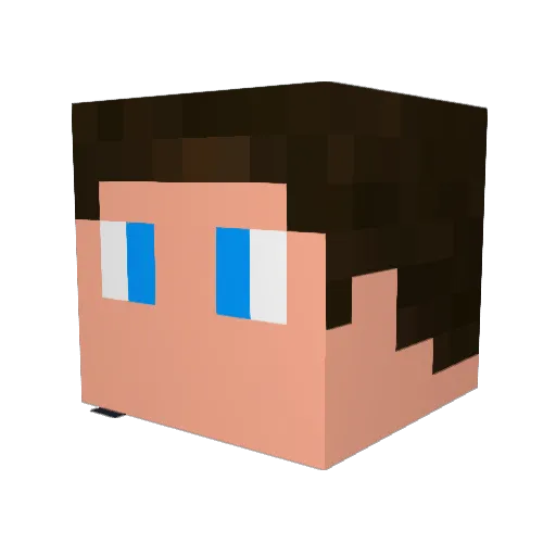 KukiGamings Minecraft avatar head, 3D render