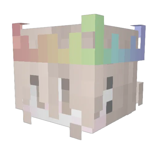 KukiGplays Minecraft avatar head, 3D render