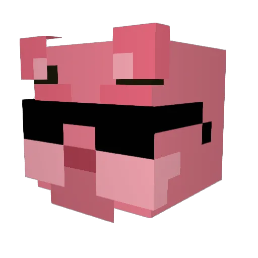 KukiGrey Minecraft avatar head, 3D render
