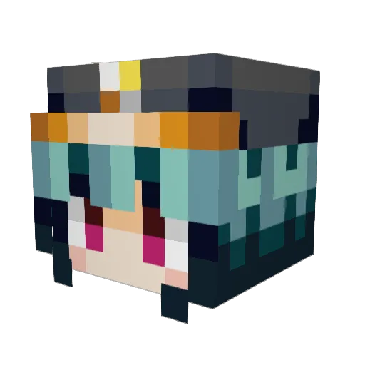 Kukimac Minecraft avatar head, 3D render