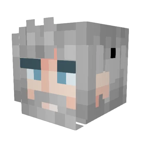Kukiron Minecraft avatar head, 3D render