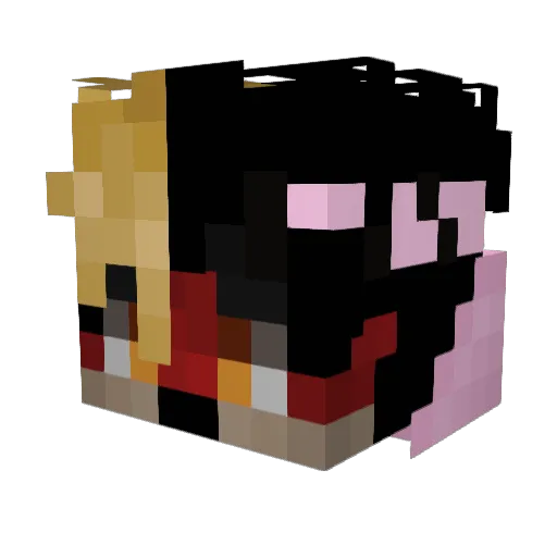 Kukrie Minecraft avatar head, 3D render