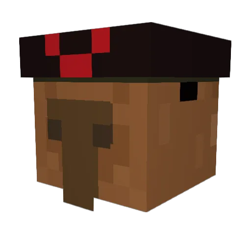 Kuku_Tou Minecraft avatar head, 3D render