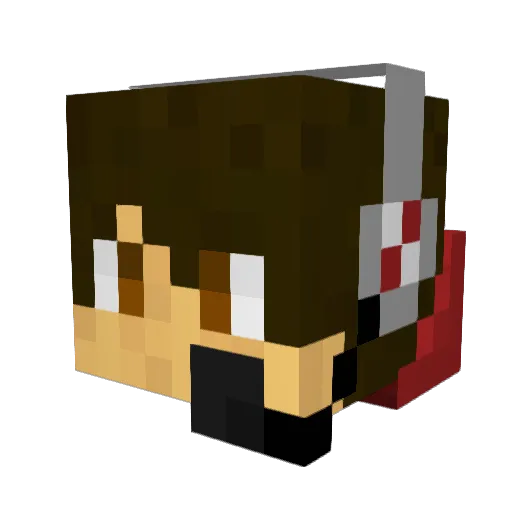 Kukukoke Minecraft avatar head, 3D render