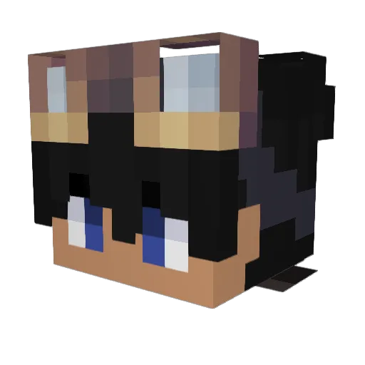 KukulyZ Minecraft avatar head, 3D render