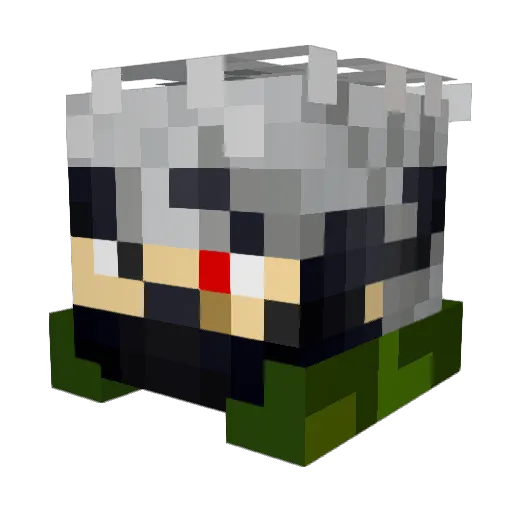 Kukutsi Minecraft avatar head, 3D render