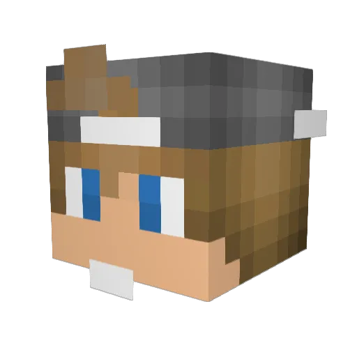 KulTiiX Minecraft avatar head, 3D render