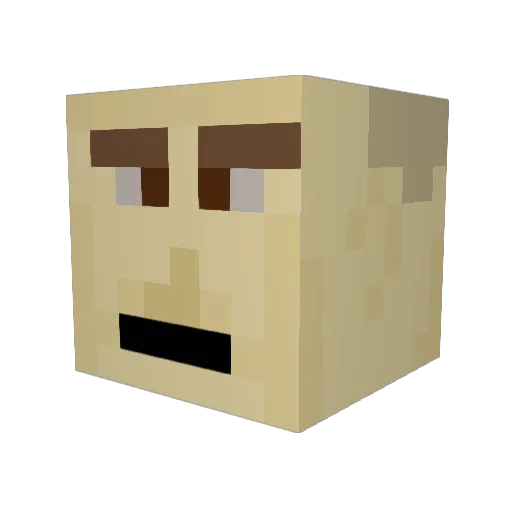 Kulb252 Minecraft avatar head, 3D render