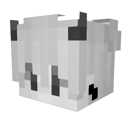 Kulc1a Minecraft avatar head, 3D render