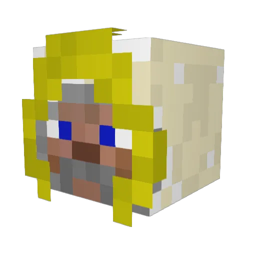 Kuldun Minecraft avatar head, 3D render