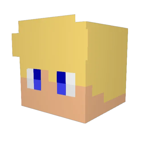 Kule0Gutten Minecraft avatar head, 3D render
