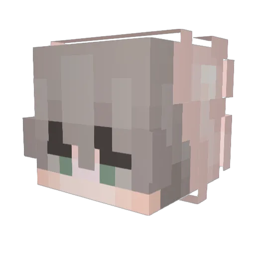 Kuliao Minecraft avatar head, 3D render