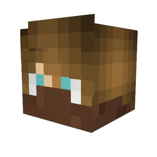 KulisekCZ Minecraft avatar head, 3D render