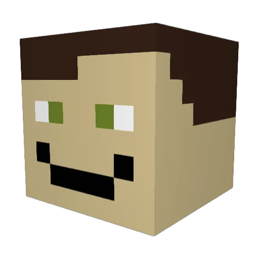 Kulppiman Minecraft avatar head, 3D render