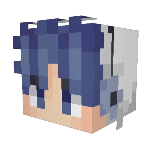 Kult1k Minecraft avatar head, 3D render