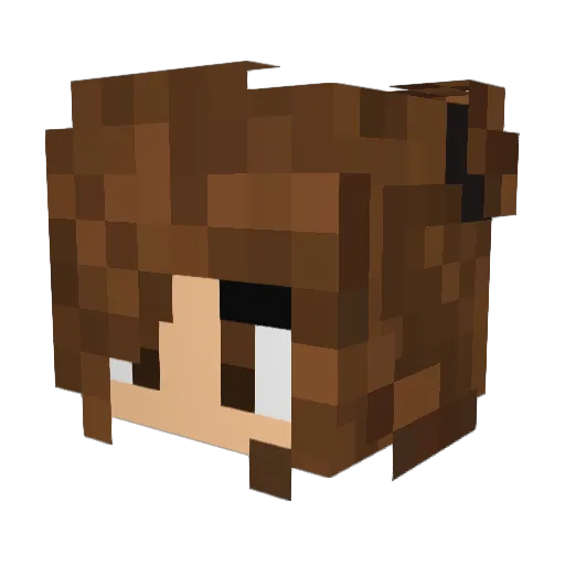KumaBear Minecraft avatar head, 3D render