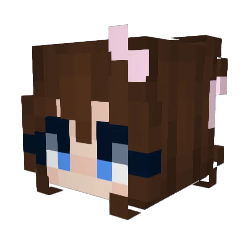 Kuma_180 Minecraft avatar head, 3D render