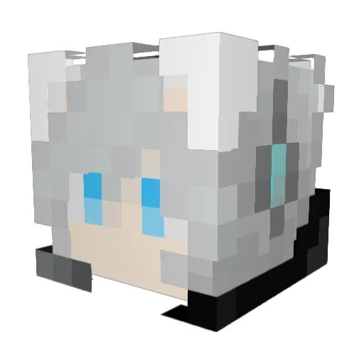 Kuma_Liu Minecraft avatar head, 3D render