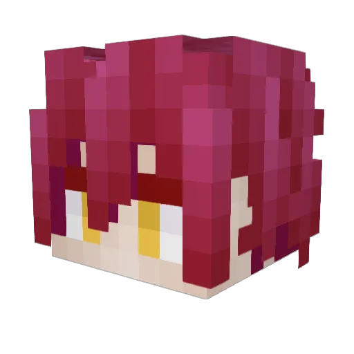 Kuma_Score Minecraft avatar head, 3D render