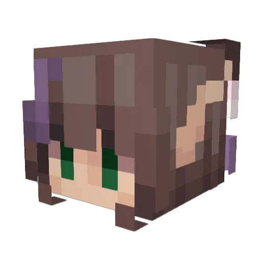 Kumaa07 Minecraft avatar head, 3D render