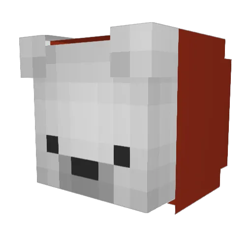 Kumaaaaaaa Minecraft avatar head, 3D render