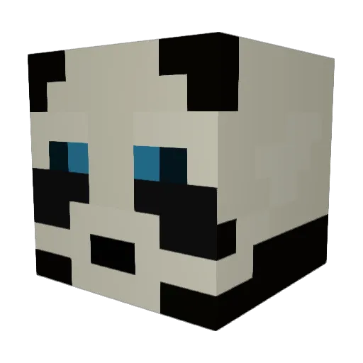 Kumadesue Minecraft avatar head, 3D render