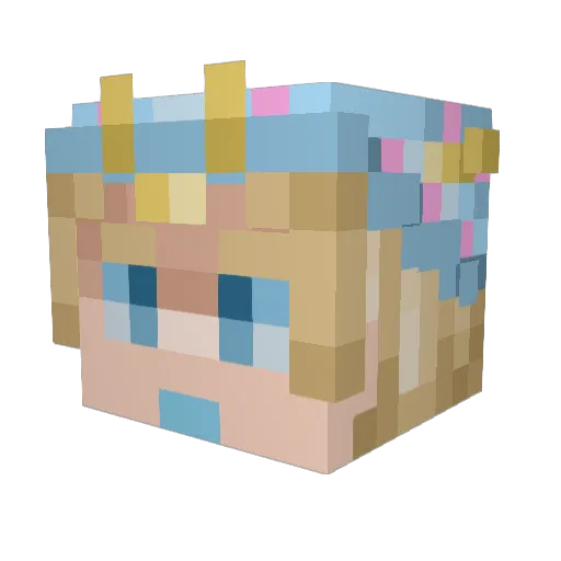 Kumailio Minecraft avatar head, 3D render
