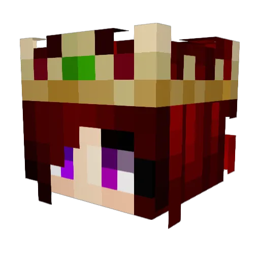 Kumakii Minecraft avatar head, 3D render