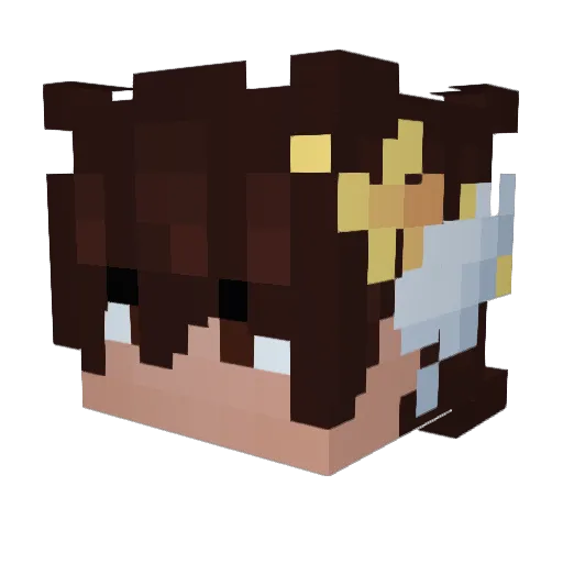 Kumakyuru Minecraft avatar head, 3D render