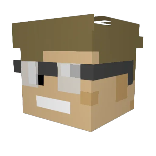 KumarDas_248 Minecraft avatar head, 3D render