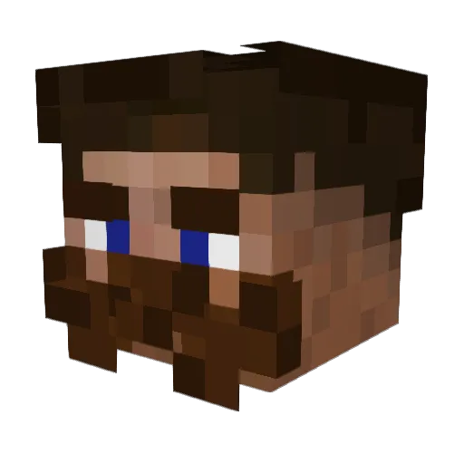 Kumedan Minecraft avatar head, 3D render