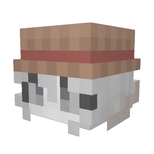 Kumi83 Minecraft avatar head, 3D render