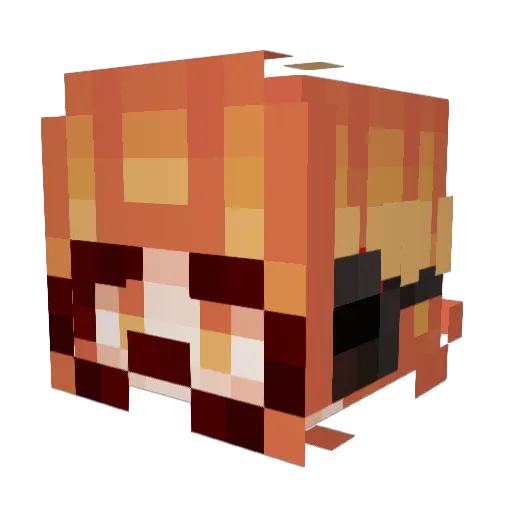 KumiGaoo Minecraft avatar head, 3D render