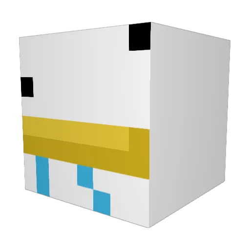 KumiKing Minecraft avatar head, 3D render