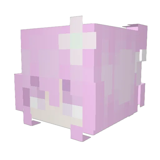 KumiLuvs Minecraft avatar head, 3D render