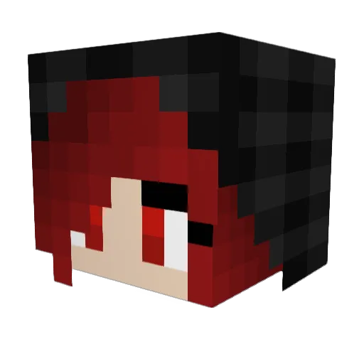 Kumiki Minecraft avatar head, 3D render