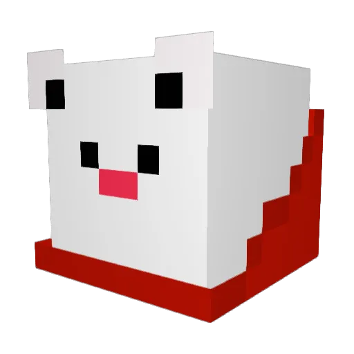 Kumin_E Minecraft avatar head, 3D render