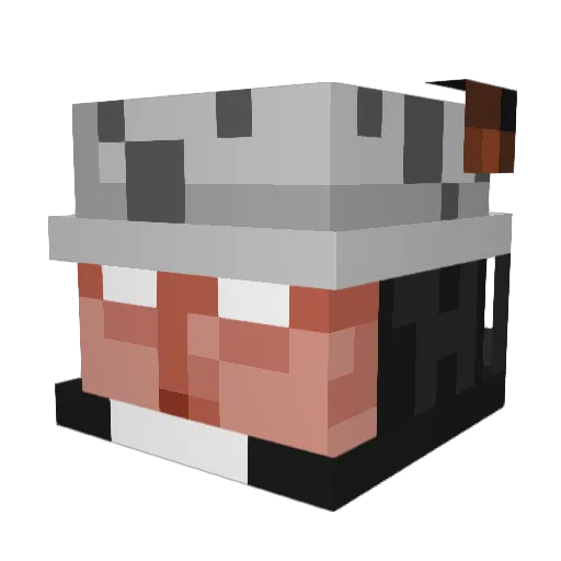 Kummaaa Minecraft avatar head, 3D render