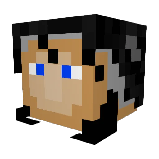 Kumminus Minecraft avatar head, 3D render