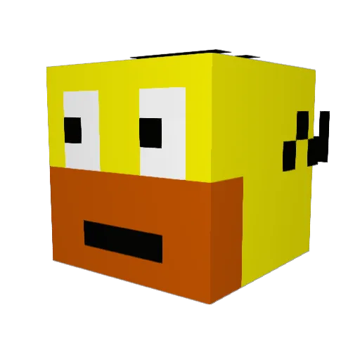 Kummistus Minecraft avatar head, 3D render