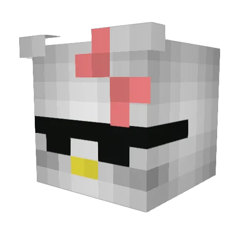 Kummybearr Minecraft avatar head, 3D render