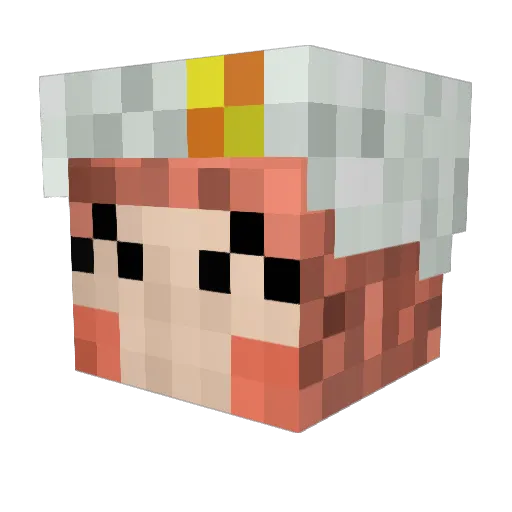Kumo_Kasei Minecraft avatar head, 3D render