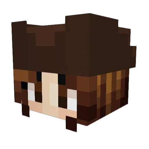 Kumonryu Minecraft avatar head, 3D render