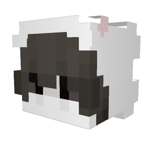 Kumphaaa Minecraft avatar head, 3D render