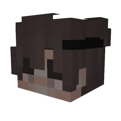 KumpleV2 Minecraft avatar head, 3D render