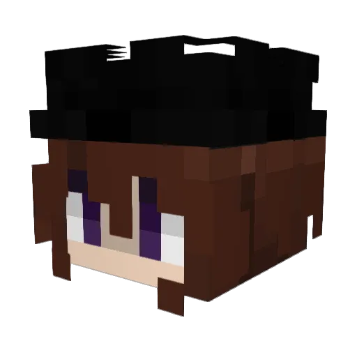 KumuJio Minecraft avatar head, 3D render